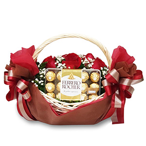Chocolate and Rose Basket