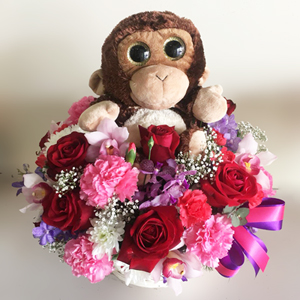Little Monkey and Flowers 